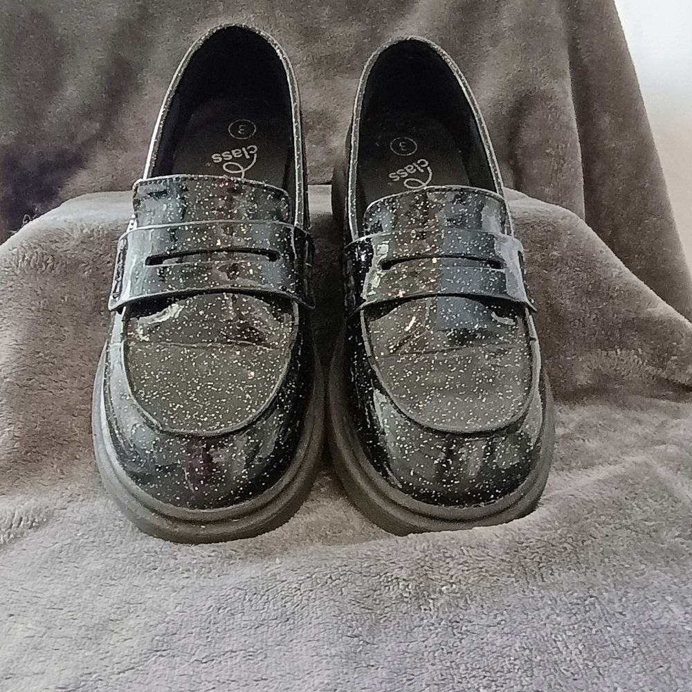 Art Class Celia Glitter Slip-On‎ Loafers Black Onyx  - Girls Size 3 - Picture 12 of 16